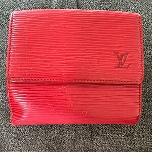 Louis Vuitton authentic red epi wallet
